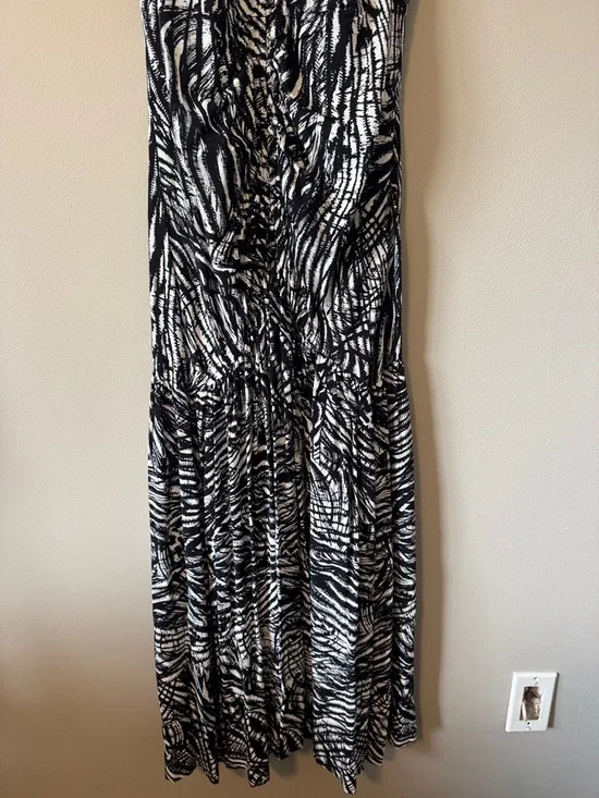 Anthropologie V-Neck Ruched Front Maxi Dress - Picture 7 of 10